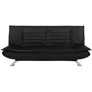 MID.YOU Schlafsofa Schwarz - Textil , 196x91x98 cm