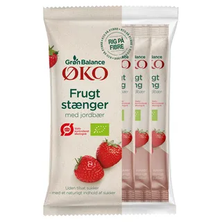 Grøn Balance Fruchtriegel Erdbeere Bio 100 g (5 Stück) - 100 g