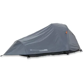 Lumaland Where Tomorrow 2-Personen-Kompakt-Zelt - Pop Up Wurfzelt Trekkingzelt - 245x160x95 cm - Camping Festival - Ultraleicht, wasserdicht, robust - Grau