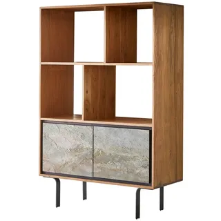 DeLife Highboard Juwelo 88 x 135 cm akazie naturbelassen / braun