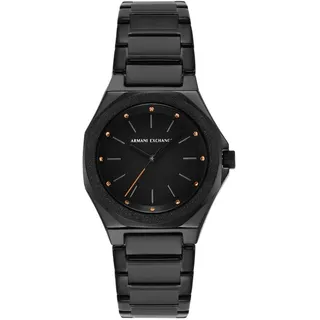 Armani Exchange Damen 34MM Schwarze Edelstahluhr, AX4621