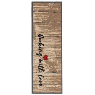Astra Küchenläufer , Braun, Weiß, Beige , Textil , rechteckig , 50x150 cm , für Fußbodenheizung geeignet, rutschfest, schmutzabweisend , Teppiche und Böden, Teppiche, Teppichläufer, Küchenteppiche