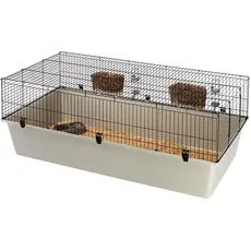 Ferplast Kaninchenkäfig großer käfig für Hasen, Nagerkäfig, Meerschweinchen- Kaninchenstall mit Zubehör, 156,5 x 77 x h 61,5 cm