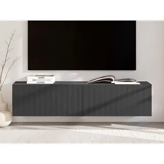 Home Affaire Antibes TV-Lowboard 192/154/128 cm Schwarz Metall/MDF/Holzwerkstoff