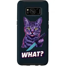 Hülle für Galaxy S8 Halloween Katze Messer Design Witzige Tier Katzen