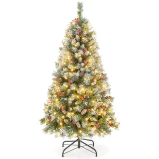Costway Weihnachtsbaum 150cm Grün , Kunststoff , 150 cm , Dekoration, Weihnachtsdekoration, Christbäume & Zubehör