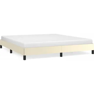 vidaXL Bettgestell Creme 180x200 cm Kunstleder - Creme