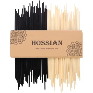 HOSSIAN 100PCS Reed Diffuser Sticks-20cm x 3.5 mm Schwarzer Stick für Diffuser Öle Duft Nachfüllen von Fibre Reeds