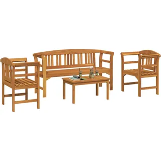 vidaXL Gartenrosen-Lounge-Set 4 stk. Massivholz Akazie - Braun