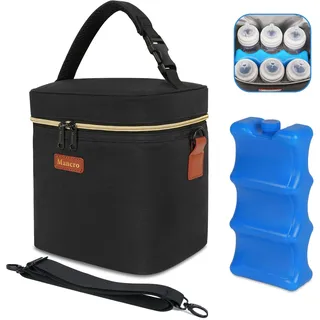 Mancro Muttermilch Kühltasche mit Eisbeutel, isolierte Muttermilch Kühler
