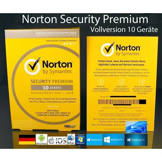NortonLifeLock Norton Security 3.0 PKC 10 Geräte 12 Monate DE Win Mac Android iOS