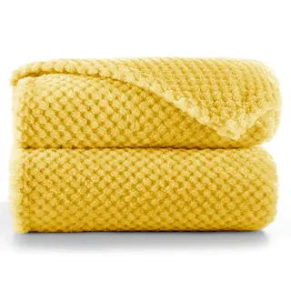 DecoKing Kuscheldecke 70 x 150 cm Senfgelb
