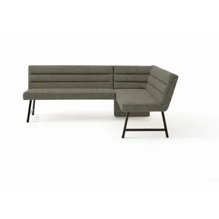 Eckbank OTTO HOME "Oregon Küchenbank, Polsterbank, Esszimmerbank, 177x140 cm", grünblau, B:177cm H:90cm T:140cm, Massivholz, Metall, Polyester, Sitzbänke, Eckbank, Moderne Bank und Farben, Sitzplatzanzahl: 4/5, Frei in Raum stellbar