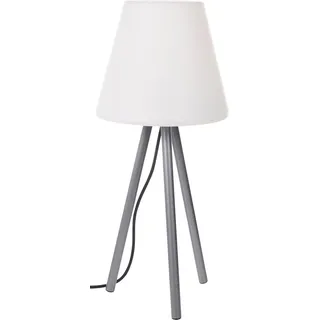 NORTHPOINT LED Stehlampe Standlampe Outdoor Gartenlampe 64cm inkl. auswechselbarer E27 Glühbirne - Weiß/Grau