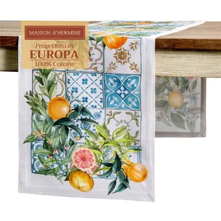 Maison d'Hermine Tischläufer, 100 % Baumwolle, einlagig, 150 cm lang, für Zuhause, Küche, Esszimmer, Party, Hochzeit, Brautparty, Muttertagsgeschenke (50 cm x 150 cm)