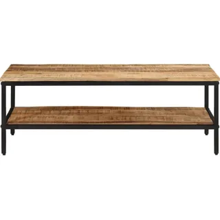 vidaXL Couchtisch 100x50x35 cm Raues Massivholz Mango - Braun