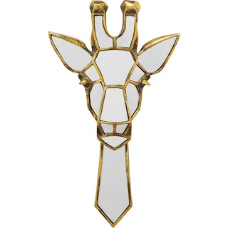 Kare Design Wandobjekt Giraffe Mirror, Gold, Elegant, Deko Objekt, Zimmerdekoration, Wanddekoration, Accessoire, Tiermotiv, Spiegel Objekt, Wohnzimmer, Flur, Home Office, 45 x 26 x 5 cm (H/B/T)