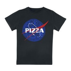 Food Kids - Pizza & Pasta & Burger & Schnitzel T-Shirt schwarz, Uni, 104