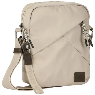 Umhängetasche CAMEL ACTIVE "Aurum", Damen, Gr. B/H/T: 19cm x 22cm x 6cm, beige, Polyester, beschichtet, clean, unifarben mit Farbeinsätzen, Taschen Umhängetasche, aus recyceltem Polyester in Nylonstruktur, leicht & mit feinen Details