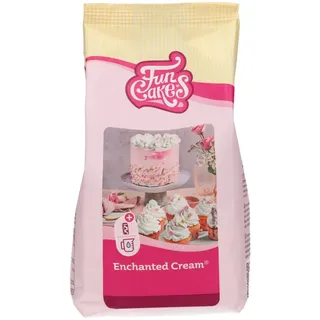 FunCakes Mix für Enchanted Cream®: Einfach zu verwendende, sehr leichte und flauschige schneeweiße Creme, perfekt zum Füllen und Abdecken von Kuchen oder als Belag für Cupcakes, Halal ,450 g(1er Pack)