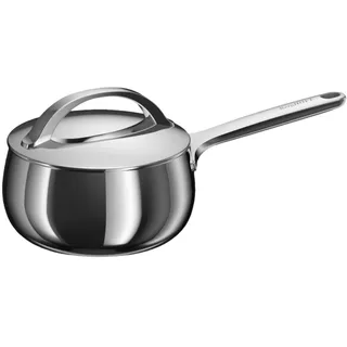 BergHOFF Home Stieltopf 16 cm, Kasserolle Induktion, Saucentopf, Edelstahl, Mit Deckel, Für Induktion & alle Herdarten, Backofenfest, Spülmaschinengeeignet, 1,9 l, Stellar Steel