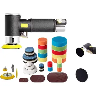 Luftschleifer, 3 mm Raddurchmesser, 1200 U/min Leerlaufdrehzahl, 1/4 Zoll NP Luftauslass, ergonomisches Design, kompatibel mit verschiedenen Schleifpapieren