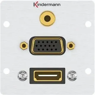 Kindermann Konnect 50 alu - Modulares Faceplate-Snap-In - Silber