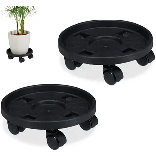 Relaxdays Pflanzenroller rund Ø 30 cm