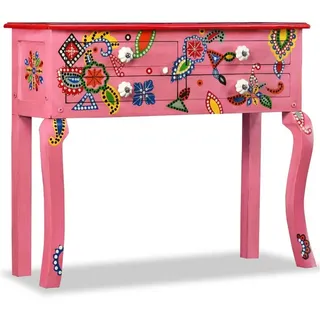 vidaXL Konsolentisch Mangoholz 120x40x75 rosa