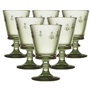 La Rochère Biene Abeille Weinglas 240 ml 6er Set - Olivengrün - Grün
