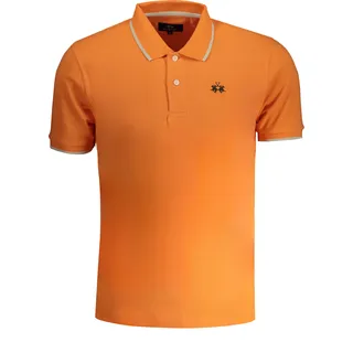 Herren Kurzarm-Poloshirt Orange Regular Fit mit Logo & Stickerei - Orange