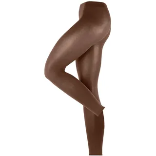 ESPRIT Damen Leggings Cotton W Le Baumwolle einfarbig 1 Stück, Braun Rosewood 5225, 40-42