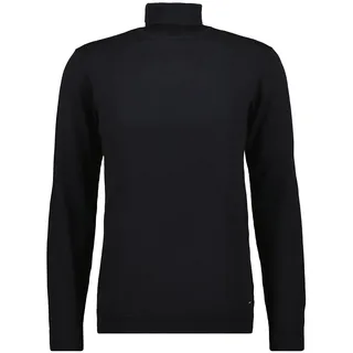 Rundhalspullover RAGMAN, Herren, Gr. 52, schwarz, Strick, 95% Baumwolle 5% Kaschmir, hoch geschlossener Ausschnitt, Pullover Rundhalspullover