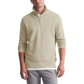 Marc O'Polo Herren Strickpullover aus Bio-Baumwolle mit Reißverschluss, Grau (Dapple Gray), XXL