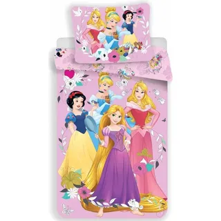 Disney Princess Bettbezug 160 x 200 cm - 70 x 80 cm - Gelb