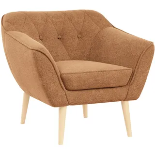 MKS Sessel Pirs 1 Sitzer Strukture Orange , Textil , 80x75x74 cm , Oeko-Tex® , Wohnzimmer, Sessel, Polstersessel