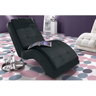 Home Affaire Relaxliege Vengo 2 70 x 92 x 170 cm schwarz mit Kissen