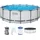 Steel Pro Max Frame Pool Set 457 x 107 cm lichtgrau inkl. Filterpumpe