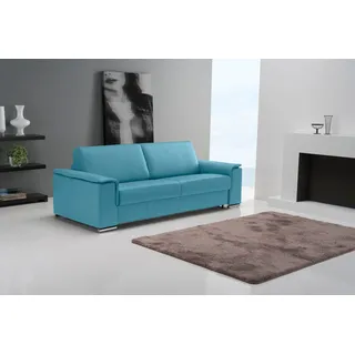 Egoitaliano Schlafsofa "Cecilia, modern & elegant, erstklassiger Sitzkomfort, Dauerschläfer" inkl. Matratze und hochwertigem Metallbettrahmen, toller Schlafkomfort, türkis