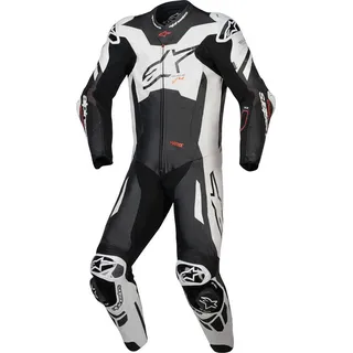 Alpinestars Gp Plus V4 Sprint, Lederkombi - Schwarz/Weiß/Neon-Rot / 58