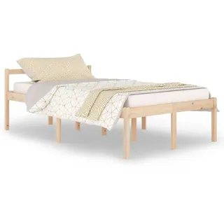 vidaXL Seniorenbett 120x200 cm Massivholz Kiefer - Braun