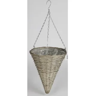 Blumenampel trichterform 30x78cm Übertopf zum Aufhängen Pflanzenkorb Deko Holz
