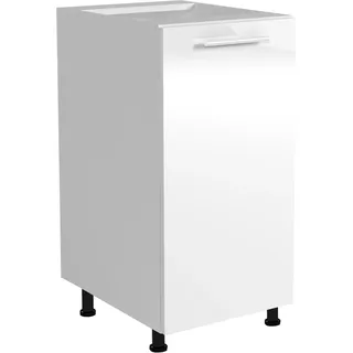 Halmar Niedriger Küchenschrank Vento D-30/82 - Weiss weiss Hochglanz - Weiß