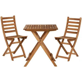 Butlers Gartenmöbel-Set (3-teilig) Lodge , Braun , Holz , Gartenmöbel, Gartengarnituren, Gartenmöbel-Sets