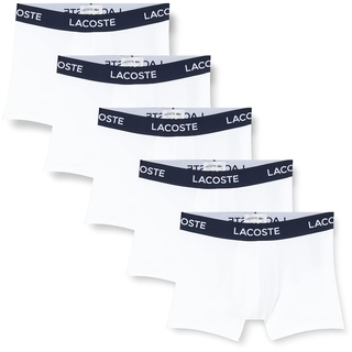 Lacoste Herren 5H5203 Unterwäsche, Blanc, M Pack of 5