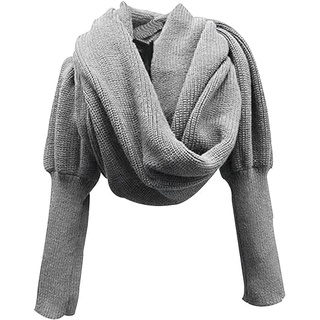 Winter Warme Gestrickte Schal mit Ärmeln Mode Schal Damen Strickschal Loop Schal Damen Strickpullover Tops Wrap Schal Shawl Cape Multifunktional Schal Für Damen Herren