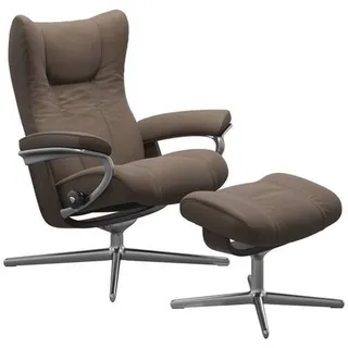 Stressless Relaxsesselset , Braun , Holz, Metall, Leder , Echtleder , Rindleder , Buche , Schichtholz , 84x103x72 cm , Fußauswahl, Lederauswahl, Stoffauswahl, Relaxfunktion , Wohnzimmer, Sessel, Ledersessel