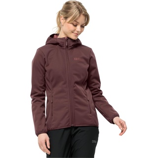 Jack Wolfskin WINDHAIN HOODY W, dark maroon