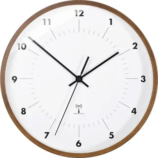 TFA Funk Wanduhr 25,5 cm 98.1097 weiß