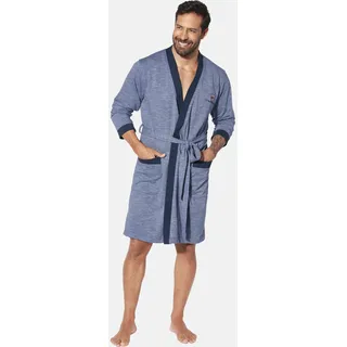 Hausanzug JAN VANDERSTORM "Morgenmantel SOGIR", Herren, Gr. 6XL, blau, Obermaterial: 60% Baumwolle CO. 40% Polyester COOLMAX PES(Coolmax)., Homewear-Sets Hausanzug